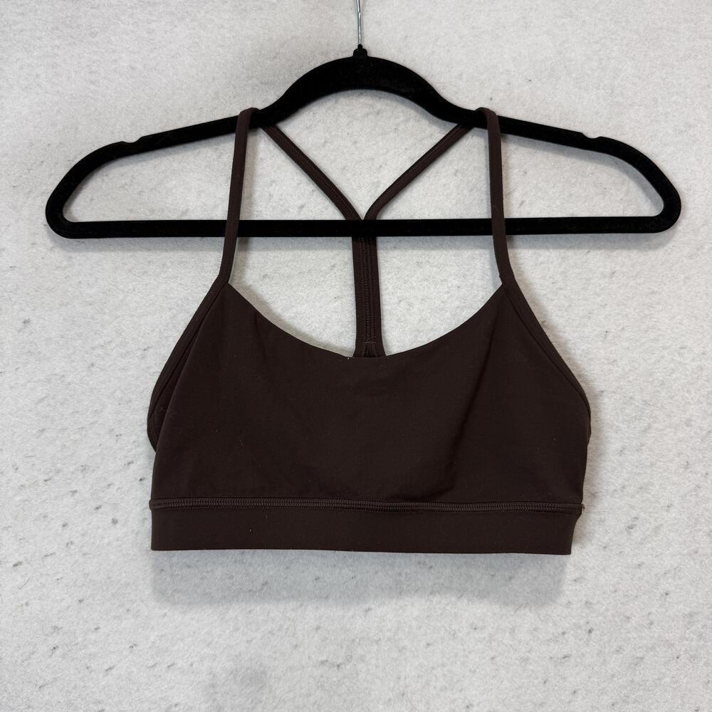 Lululemon Sports Bra Womens 6 Brown Racerback Pullover Yoga Athletic Top LW2CRHS